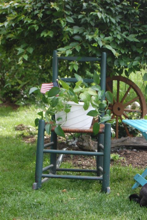 Garden store rocking chair witch